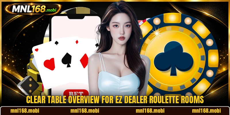 Clear table overview for EZ Dealer Roulette rooms Clear table overview for EZ Dealer Roulette rooms