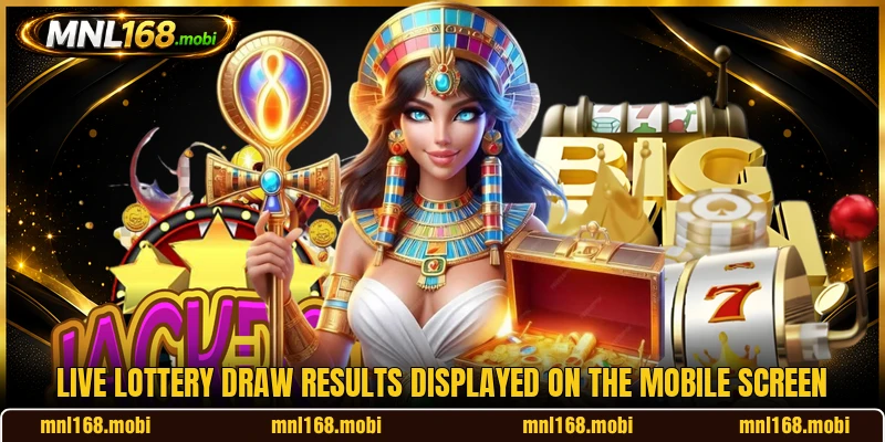 Live lottery draw results displayed on the mobile screen