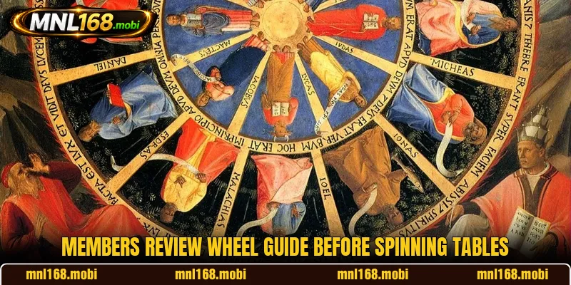 Members review Wheel guide before spinning tables Members review Wheel guide before spinning tables