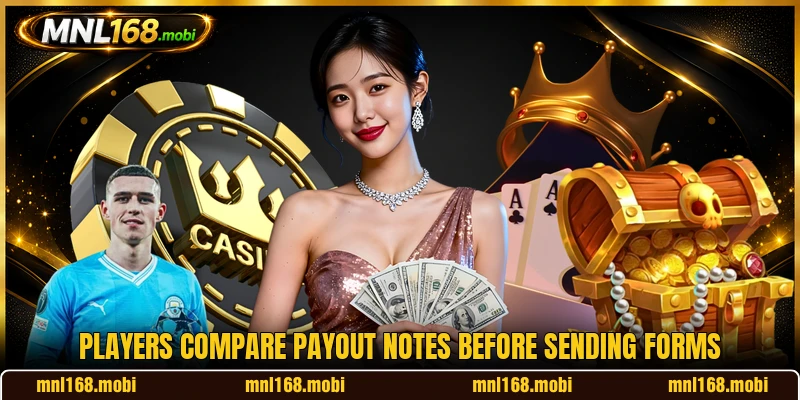 Players compare payout notes before sending forms Players compare payout notes before sending forms