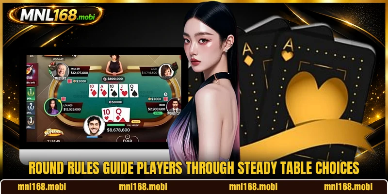 Round rules guide players through steady table choices Round rules guide players through steady table choices