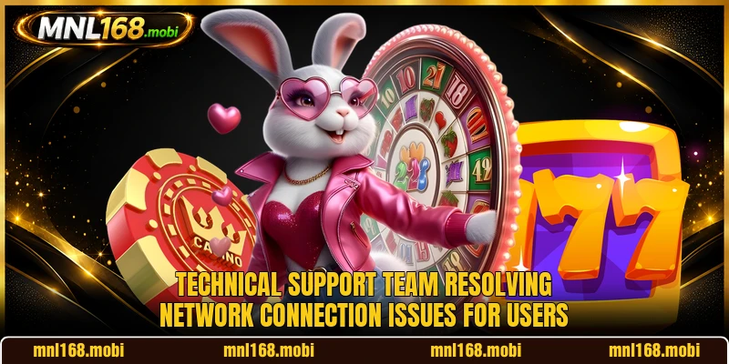 Technical support team resolving network connection issues for users