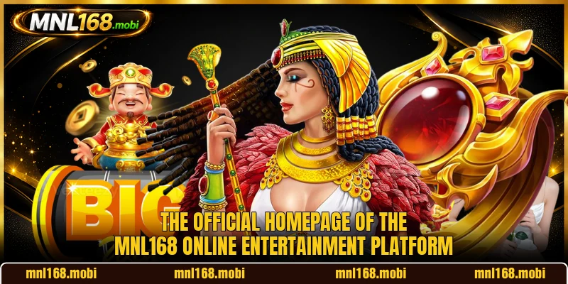 The official homepage of the MNL168 online entertainment platform